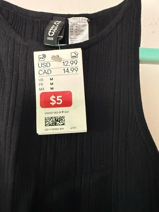 H&M Ribbed Tank Tops - Black and Taupe - Picture 2 of 3